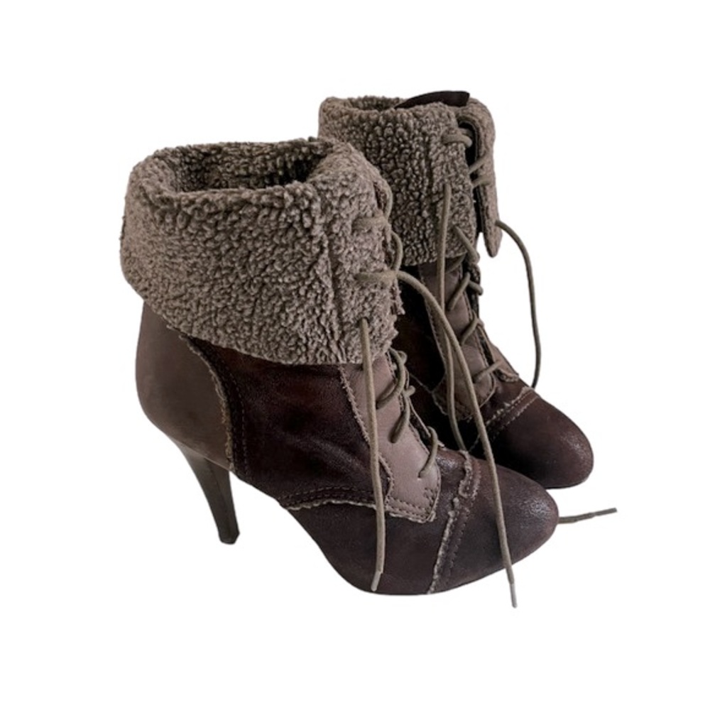 Max Studio Shearling Lace up Boots - Picture 5 of 15